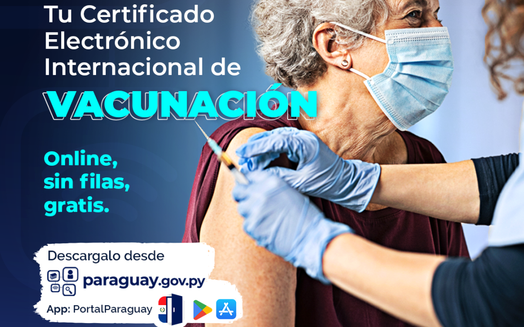 Viajeros pueden generar su Certificado electrónico internacional de vacunación en el Portal Paraguay