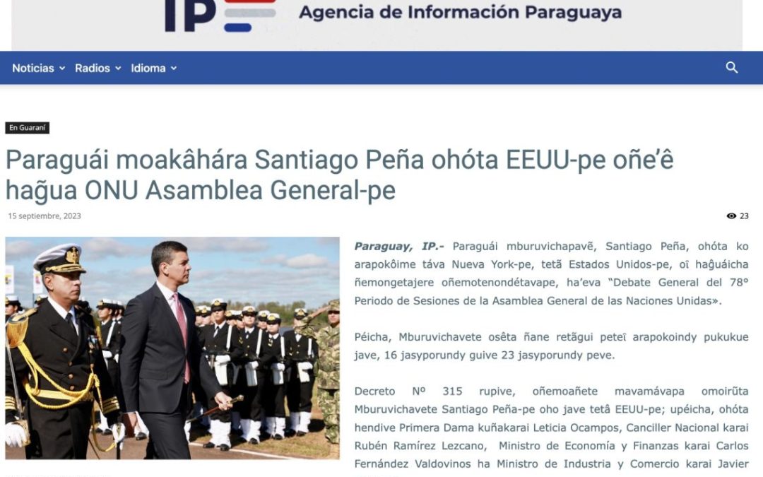 Noticias en guaraní e inglés de la Agencia IP son valoradas, en su primera semana de implementación