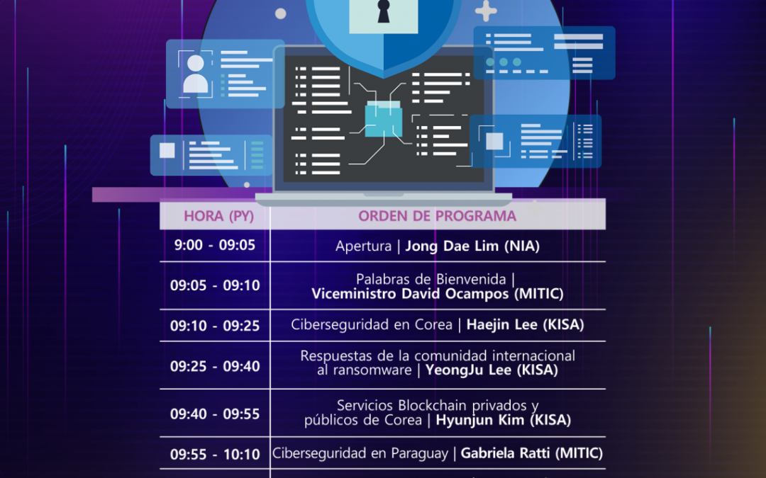 MITIC ofrecerá webinar gratuito en ciberseguridad con expertos de Corea