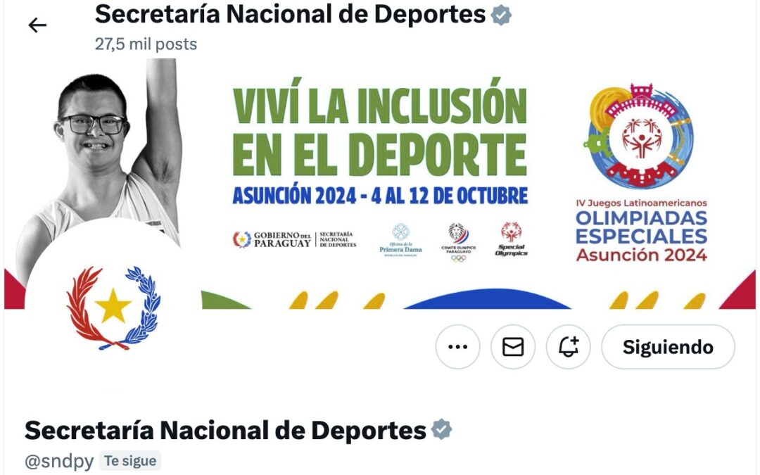 Redes Sociales del Estado con los colores de la inclusión rumbo a los Juegos Latinoamericanos de Olimpiadas Especiales Asunción 2024