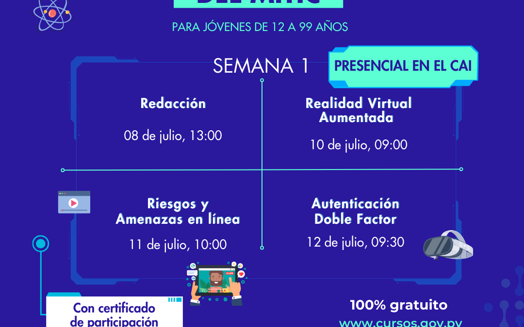 MITIC invita a aprovechar las vacaciones de invierno con cursos gratuitos de tecnología