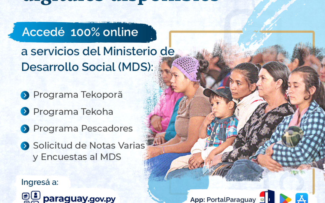 Servicios del Ministerio de Desarrollo Social ya están disponibles en el Portal Paraguay