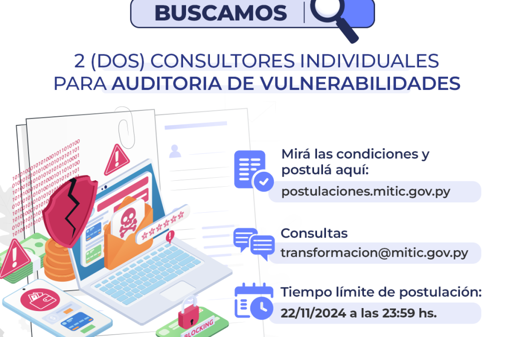 2 (dos) Consultores individuales para Auditoría de vulnerabilidades PAAD [Desierto]