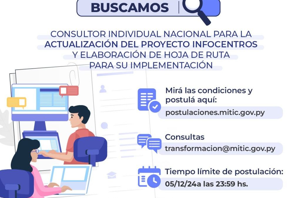 Consultor individual para actualización del proyecto Infocentros y elaboración de hoja de ruta para su implementación PAAD [Adjudicado]