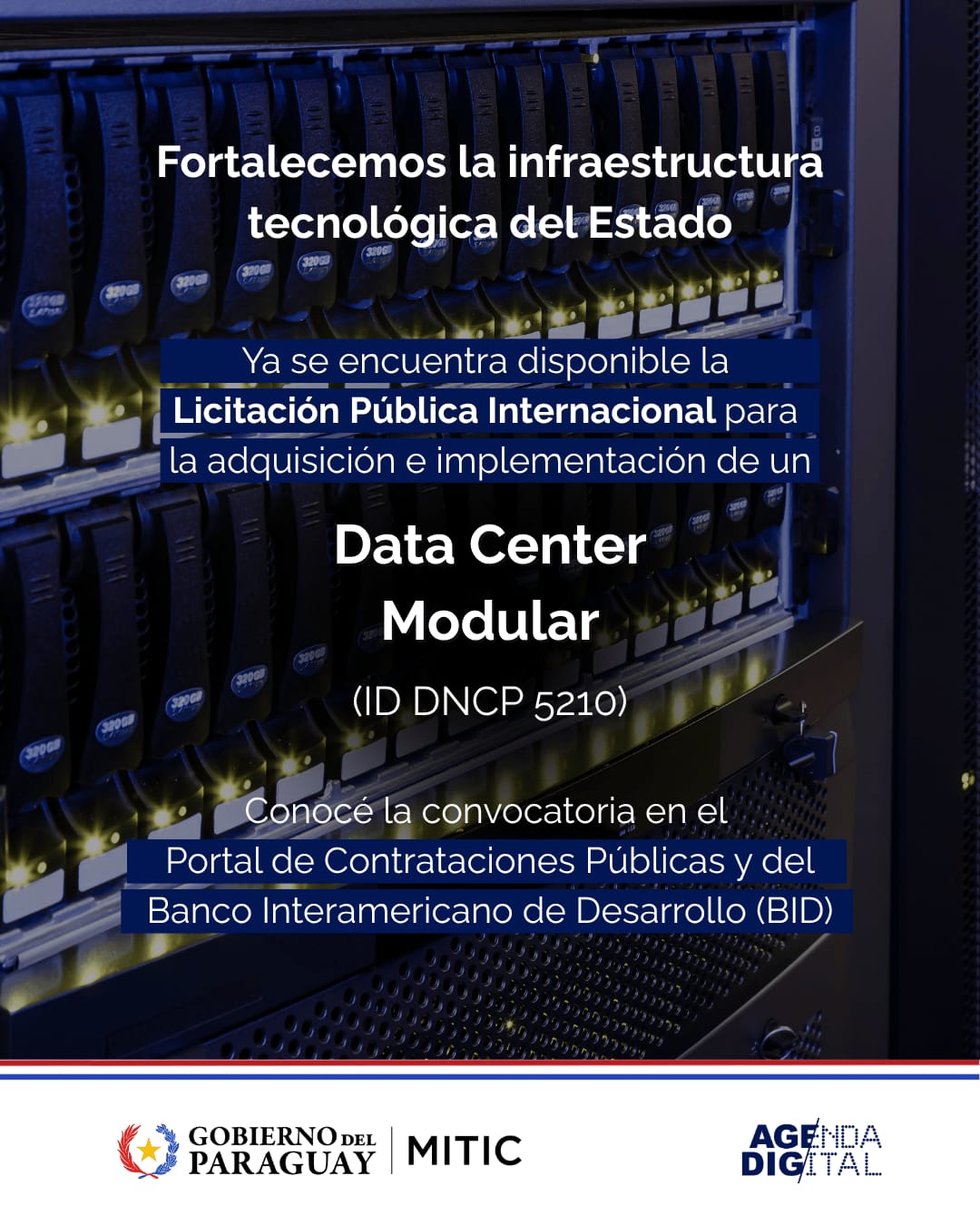 MITIC inicia licitación internacional para la implementación de un Data Center Modular con certificación Tier III