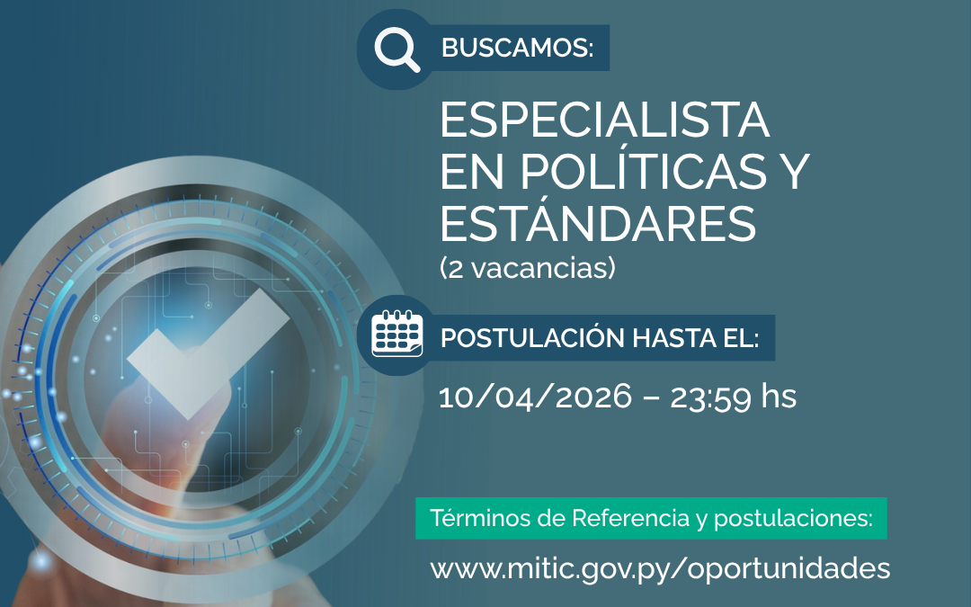 Especialista en políticas y estándares – En convocatoria