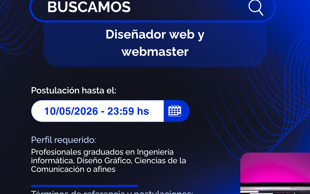 Consultor individual Diseñador Web y Webmaster – En convocatoria