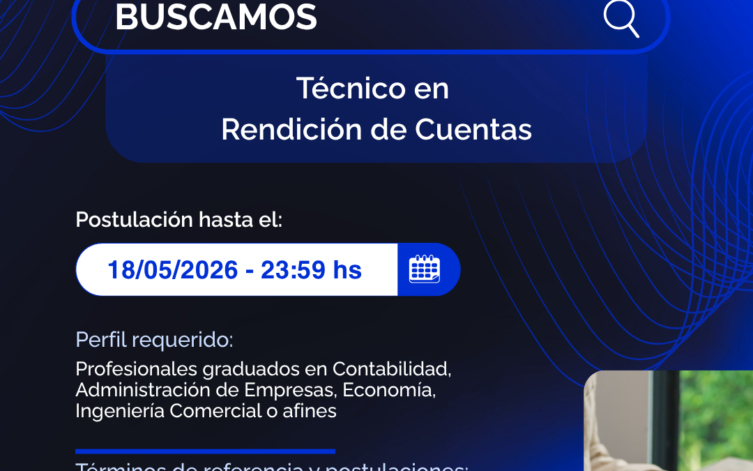 Técnico en Rendición de Cuentas – En convocatoria