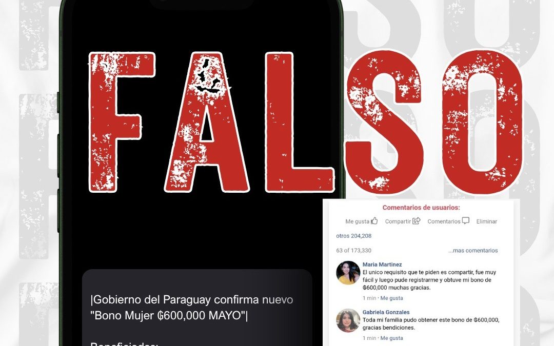 MITIC alerta sobre estafa del falso Bono Mujer que busca robar datos personales