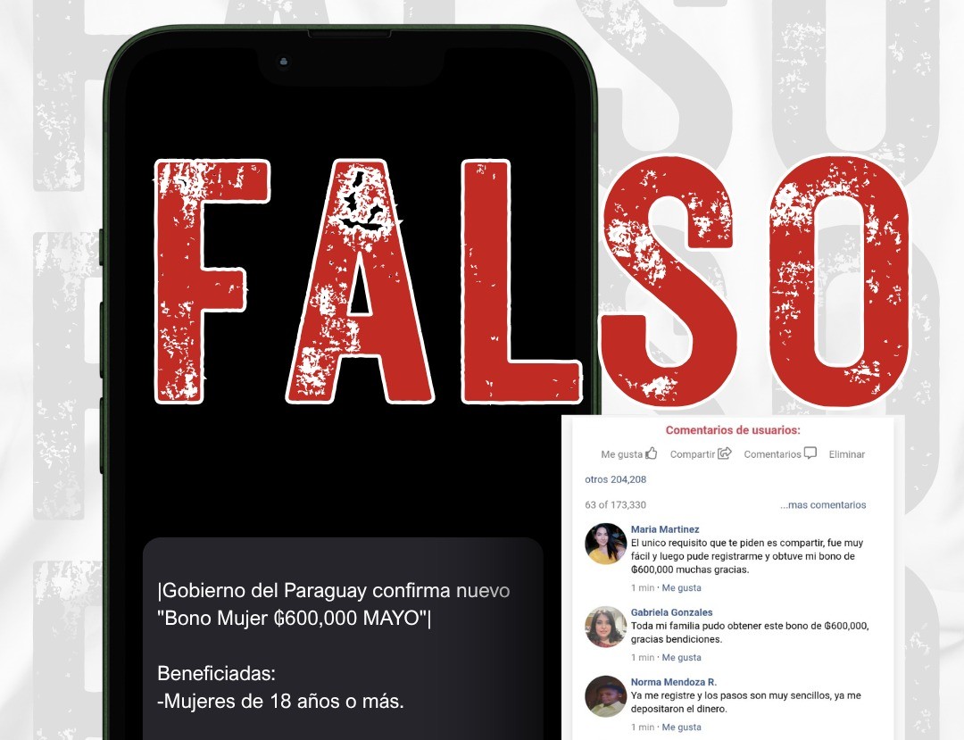 MITIC alerta sobre estafa del falso Bono Mujer que busca robar datos personales